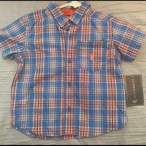 Kids U.S. Polo Assn Short Sleeve Button-Down